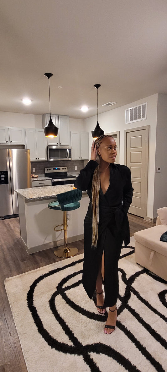 Black Wrap Around Dress
